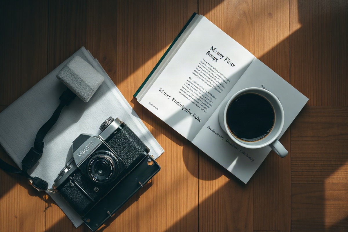 Студия с камерой и книгами
